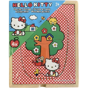 Houten puzzel set Hello Kitty