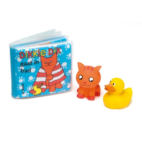 Dikkie Dik goes in bath. bathbook with 2 squirters DUTCH VERSION