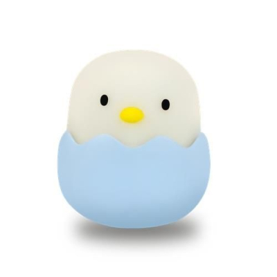 Nachtlamp USB Baby Egg – Dimbaar – 5 cm – Zacht Silicone – Oplaadbaar LED Lampje BLAUW