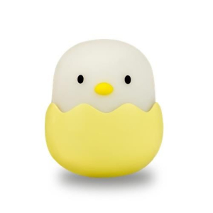 Nachtlamp USB Baby Egg – Dimbaar – 5 cm – Zacht Silicone – Oplaadbaar LED Lampje GEEL