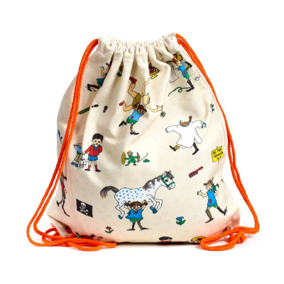 Pippi Langkous Gymtas canvas rugtas met trekkoord