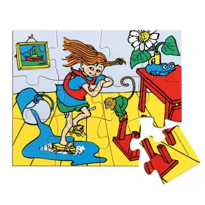 Pippi Langkous Houten legpuzzel 12 stukken