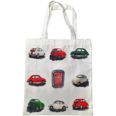 Fiat 500 herbruikbare canvas draagtas
