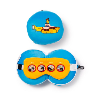 Relaxeazzz Yellow Submarine Pluche Reiskussen & Slaapmasker – Rond