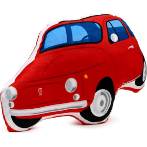 Fiat 500 pluche kussen in rood