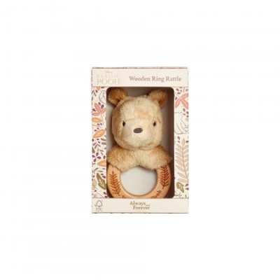 Classic Winnie The Pooh Always and Forever Collection wooden ring rattle 