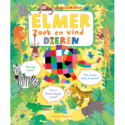 Elmer boek zoek en vind de dieren