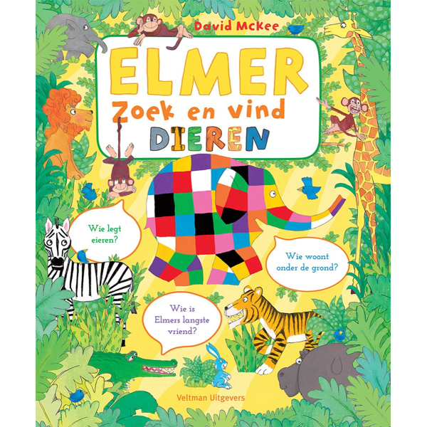 Elmer boek zoek en vind de dieren
