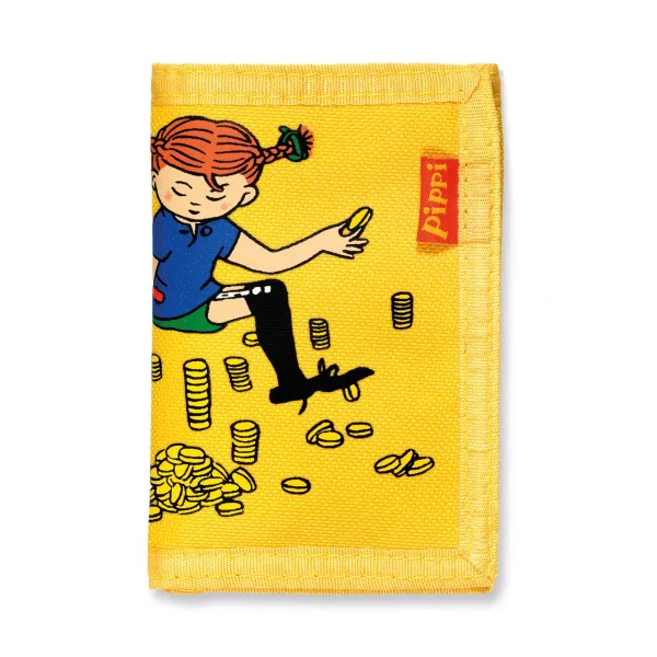 Pippi Longstocking yellow wallet for children