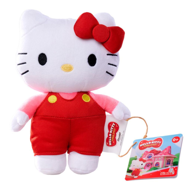 Hello Kitty met tuinbroek Pluche – 20 cm