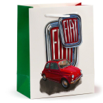 Fiat 500 Retro Rood & Wit cadeautasje medium