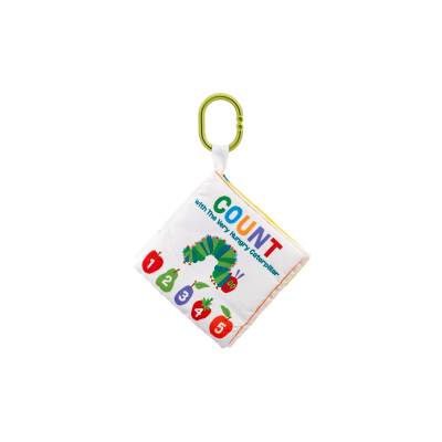 The Very Hungry Caterpillar Play and Go Squares plush booklet with ring