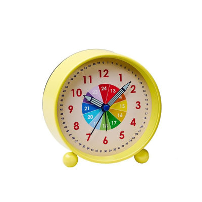 Educational Kids’ Alarm Clock – Analog Clock with 24-Hour Display YELLOW