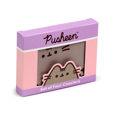 Pusheen de Kat Set van 4 Gevormde Onderzetters