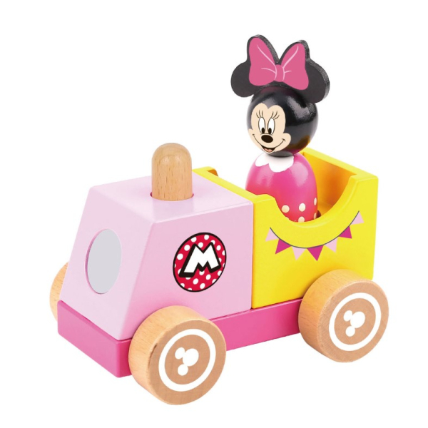Disney Minnie Mouse Houten Stapeltrein – 4-delig – Educatief speelgoed vanaf 2 jaar