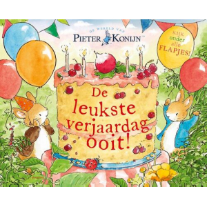 Pieter Konijn - De Leukste verjaardag ooit! - flapjesboek NEDERLANDSTALIGE VERSIE