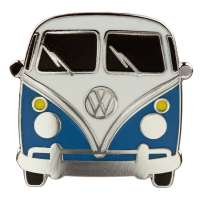 Volkswagen VW T1 bus blauwe emaille button badge