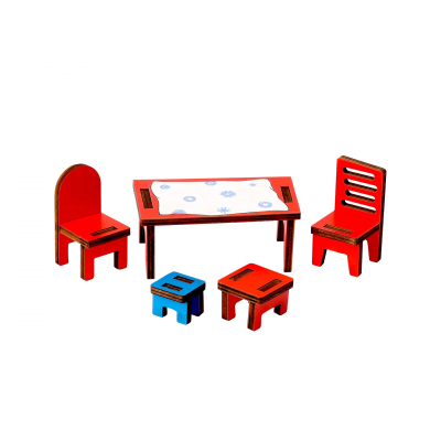 Fifi Brindacier – Ensemble de meubles en bois n°1