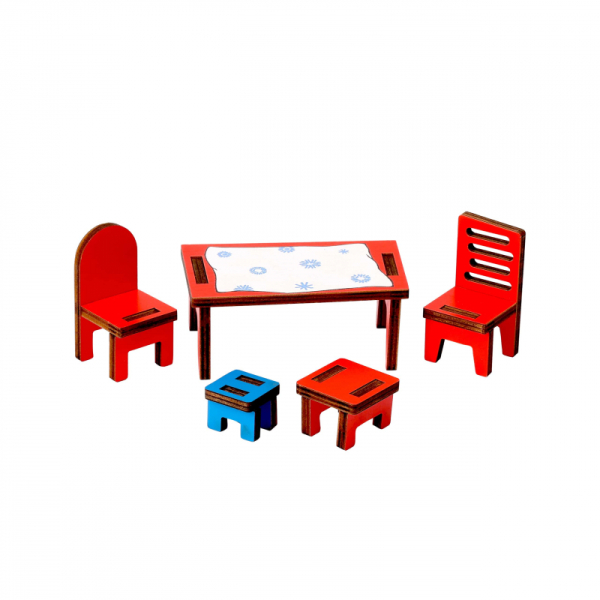 Fifi Brindacier – Ensemble de meubles en bois n°1