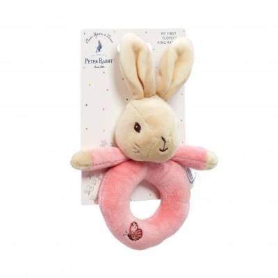 Pierre Lapin hochet en peluche Flopsy 