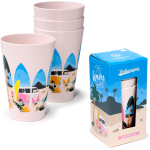 set de 4 gobelets durables Volkswagen VW Bus T1 “Waves” (450 ml)