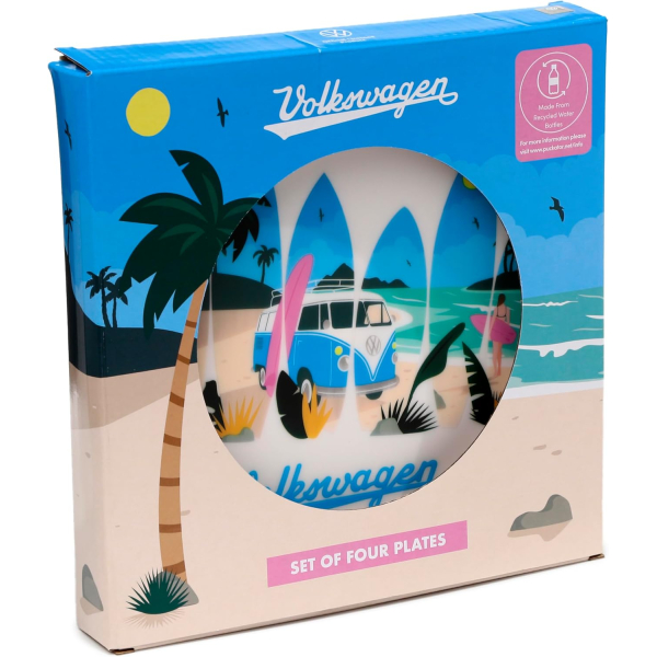 Volkswagen VW Bus T1 “Bulli Waves” set van 4 picknickborden