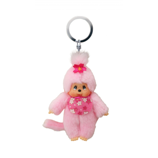 Monchhichi Girl Cherry Blossom Keychain 10 cm