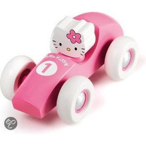 Hello KItty Voiture de course en bois BRIO