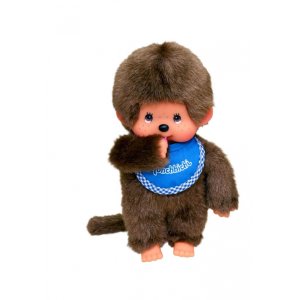 Monchhichi Boy With Blue Bib 20 cm