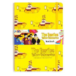 The Beatles Yellow Submarine Gerecycled A5 Notitieboekje – Gelinieerd geel