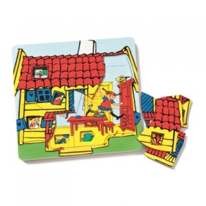 Pippi Langkous Houten puzzel 3 lagen