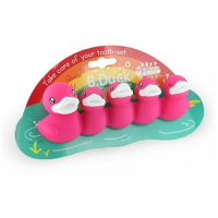 B.Duck Multi Tandenborstelhouder met zuignap Eend Fucshia 6 x 17 cm