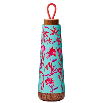 BioLoco RVS Loop thermo drinkfles 500 ml - Red Flowers