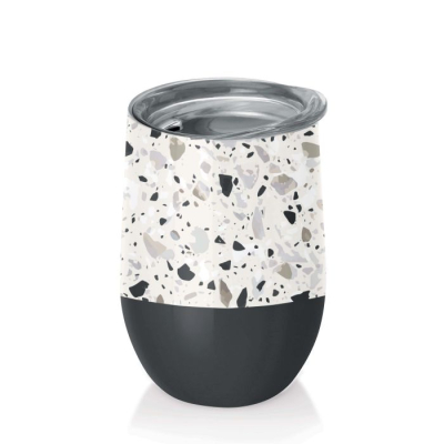 BioLoco RVS office drinkbeker - 420ml - Terrazzo