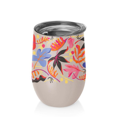 BioLoco RVS office drinkbeker - 420ml - Secret Garden 