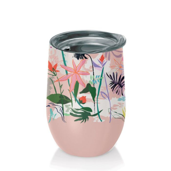 BioLoco RVS office drinkbeker - 420ml - Marsch Flowers