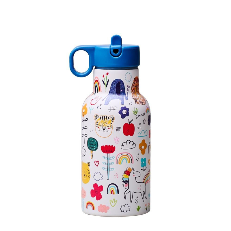 BioLoco RVS Sky Kids drinkfles – Doodles (350 ml)