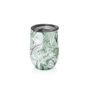 BioLoco RVS office drinkbeker - 420ml - Mint Leaves