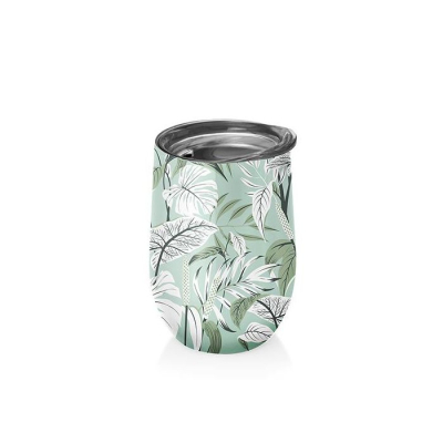 BioLoco RVS office drinkbeker - 420ml - Mint Leaves