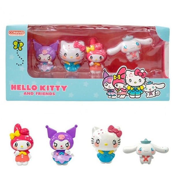 Hello Kitty & Friends Gift Box – 4-Pack Figuren – 13 × 28 cm