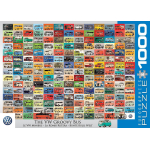 Eurographics Puzzel 1000 stukjes The VW Groovy Bus