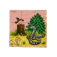 Puzzle cubes en bois Le Gruffalo – 6 images – Eichhorn / Simba