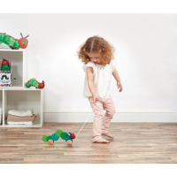 Rupsje Nooitgenoeg trekfiguur in hout