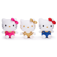 Hello Kitty 50 years Anniversary knuffel Blauw-Goud 25 cm