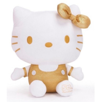 Hello Kitty 50 years Anniversary peluche Or- Blanc 25 cm