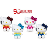 Hello Kitty 50 years Anniversary peluche bleu clair 22 cm