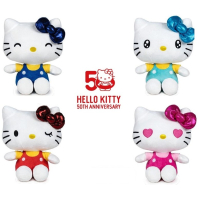 Hello Kitty 50 years Anniversary peluche bleu clair 22 cm