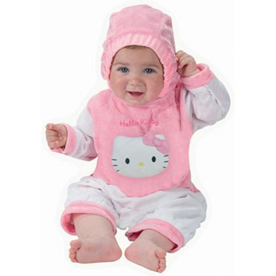 Hello Kitty Pluche Kostuum – 0-6 maanden – Roze en Wit
