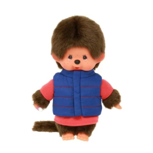 Sekiguchi Monchhichi Jongen met blauwe winterjas 20 cm