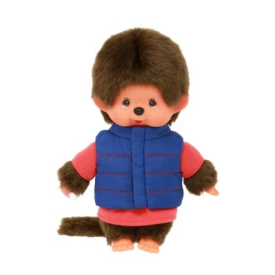 Sekiguchi Monchhichi Garçon avec doudoune bleu 20 cm